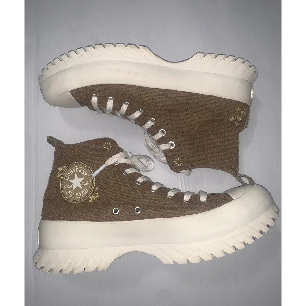 Converse Chuck Taylor Lugged 2.0 Autumn Embroidery Shoes Women's 12.5 Mens 10.5